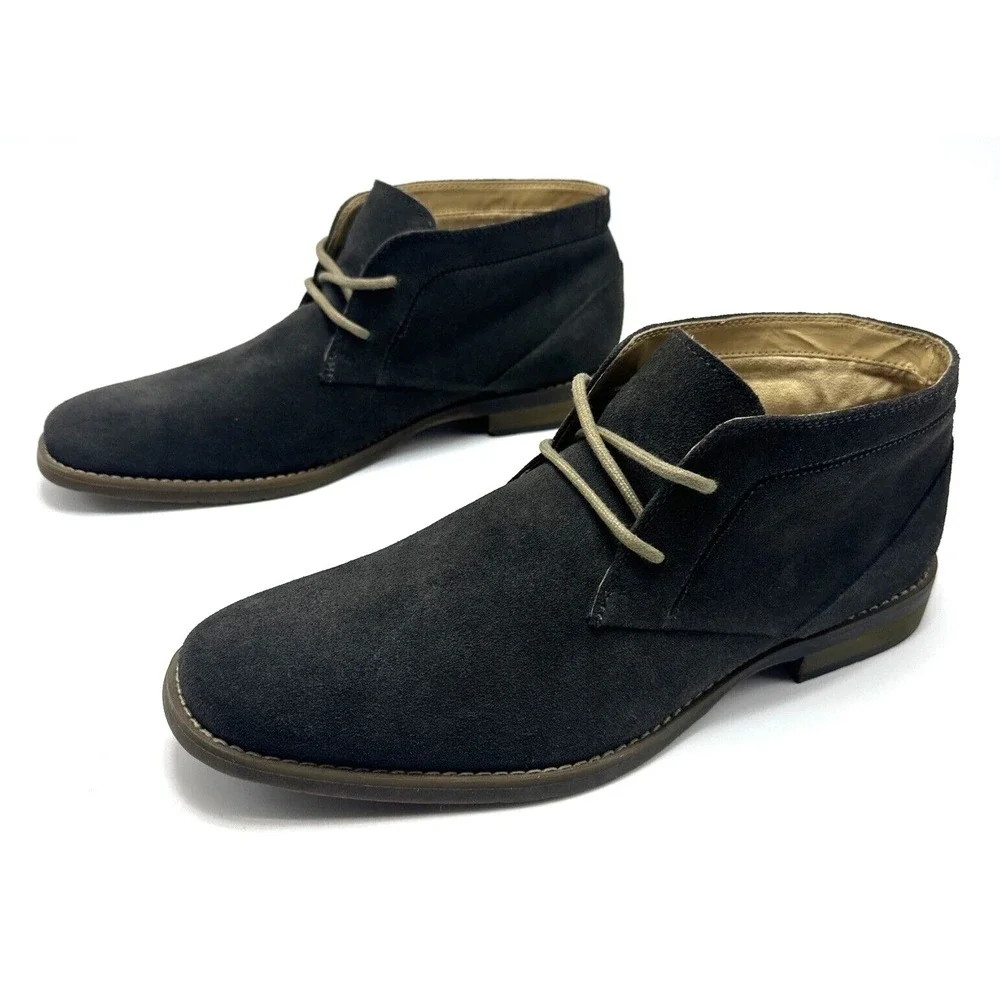 Calvin Klein Wilson Mens Size 9.5 M Gray Suede Chukka Ankle Boots